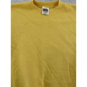Vtg Tultex Sweatshirt Mens Medium Blank Yellow Crewneck Pullover Maximum Sweats
